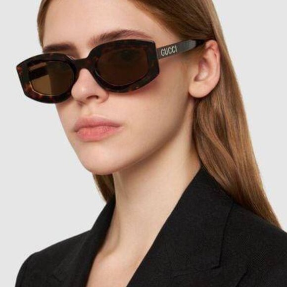 🕶️ New Gucci GG1719S 005 Sunglasses - Transparent Vivid Orange Frame - Picture 3 of 11